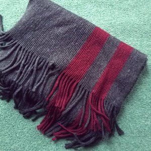 Gray & Maroon Scarf (64")